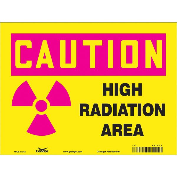 Safety Sign, 9 in H, 12 in W, Polyethylene, Vertical Rectangle, 487C73
