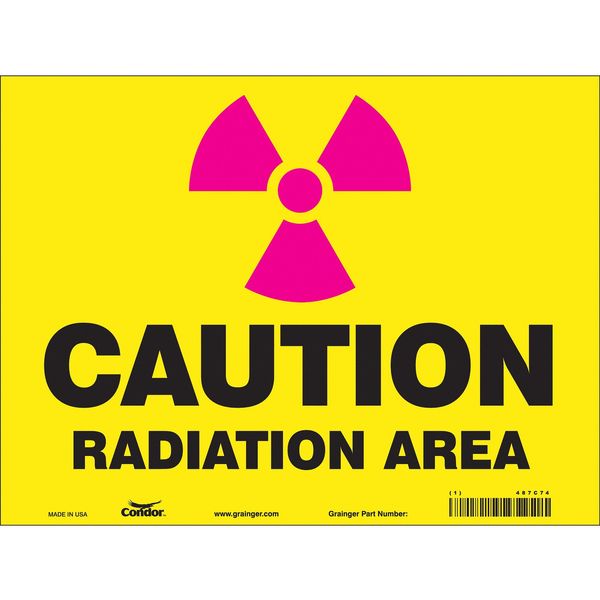 Safety Sign, 9 in H, 12 in W, Polyethylene, Vertical Rectangle, 487C74