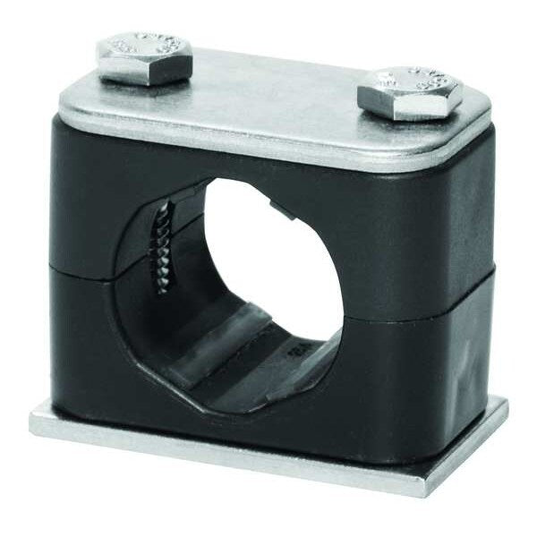 Tube Clamp, 1.46in H, 316 SS, Size 1/4in