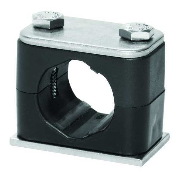 Tube Clamp, 1.46in H, 316 SS, Size 3/8in