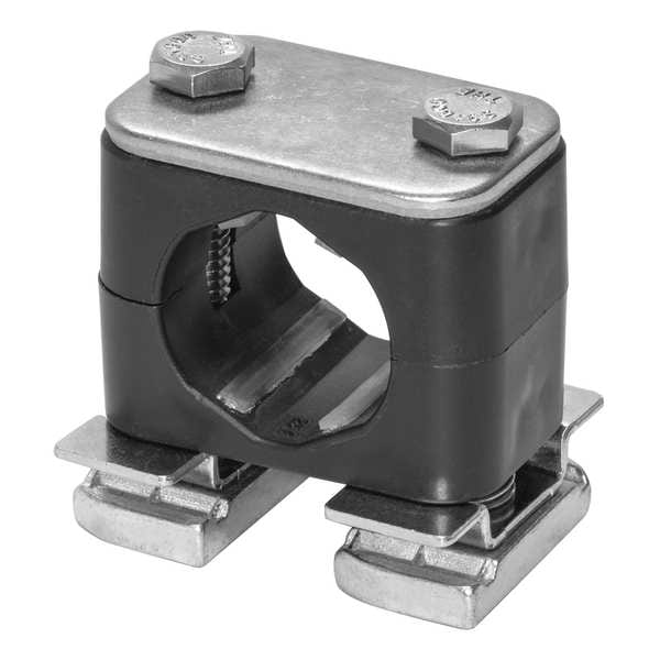 Tube Clamp, 1.40in H, 316 SS, Size3/8in
