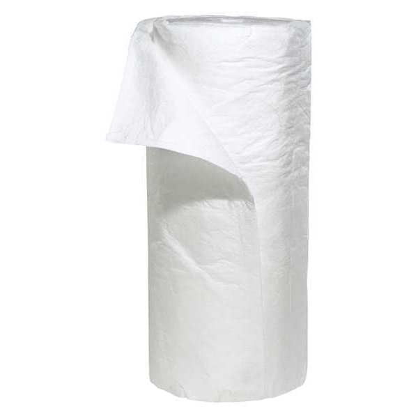 Sorbents, 63.4 gal. Oil Absorbed, White, Polypropylene