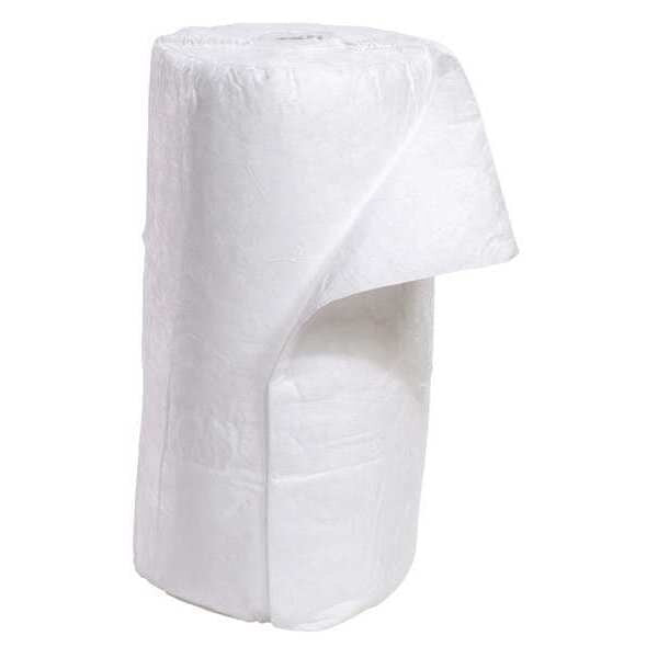 Sorbents, 50.7 gal. Oil Absorbed, White, Polypropylene