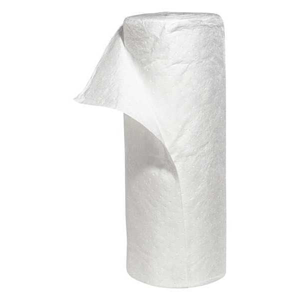 Sorbents, 55 gal/pk, Oil Absorbed, White, Polypropylene