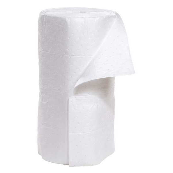 Sorbents, 46 gal/pk, Oil Absorbed, White, Polypropylene