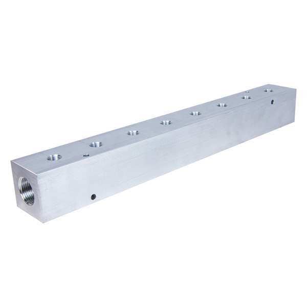 Manifold, Aluminum, 8 Outlets, 18-3/4