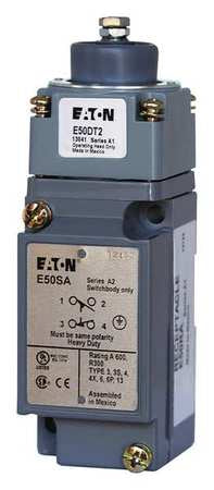 Heavy Duty Limit Switch, Plunger, 2NC/2NO, 10A @ 600V AC