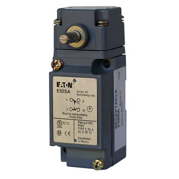Heavy Duty Limit Switch, No Lever, Rotary, 2NC/2NO, 10A @ 600V AC