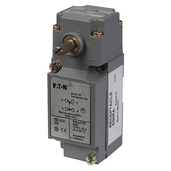 Heavy Duty Limit Switch, No Lever, Rotary, 1NC/1NO, 10A @ 600V AC