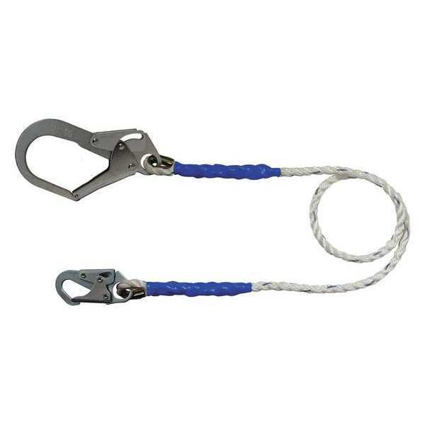 Restraint Lanyard, 6 ft., 310 lb. Weight Capacity, White