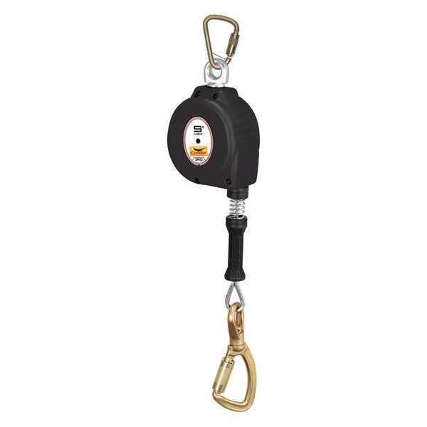 Self Retracting Lifeline, 9 ft., 310 lb. Weight Capacity, Black