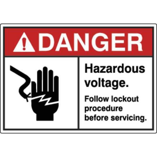 Label, Electrical Hazard, 3-1/2 in. H, PK5, HWL-535-704-5PK