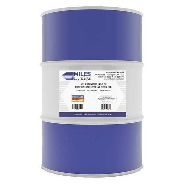 55 gal Gear Oil Drum 220 ISO Viscosity, 90W SAE, Amber