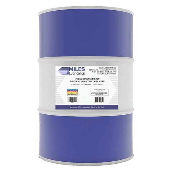 55 gal Gear Oil Drum 320 ISO Viscosity, 90W SAE, Amber