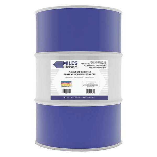 55 gal Gear Oil Drum 460 ISO Viscosity, 140W SAE, Yellow