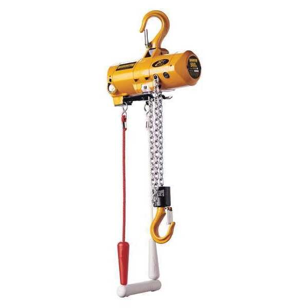 Air Chain Hoist, Pendant, 500 lb., 20 ft.