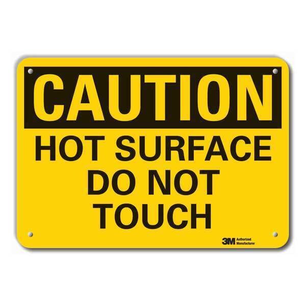 Caution Sign, 7 in H, 10 in W, Aluminum, Vertical Rectangle, English, LCU3-0290-RA_10x7
