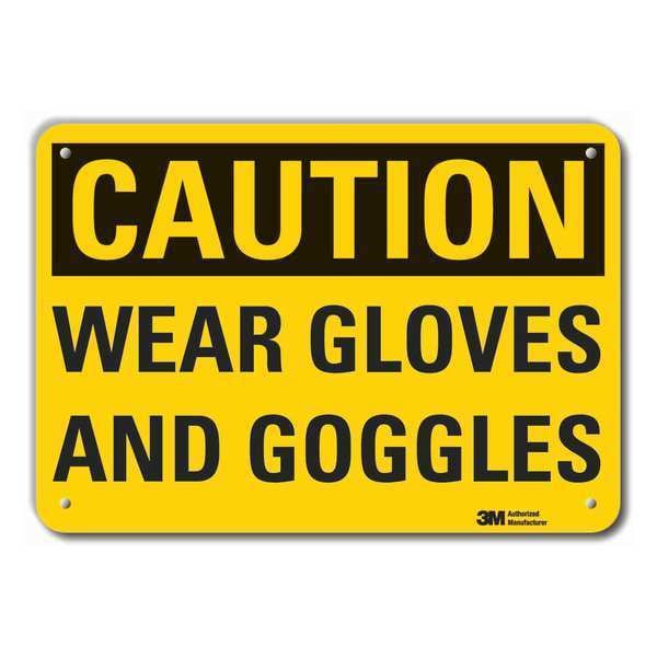 Caution Sign, 7 in. H, Aluminum