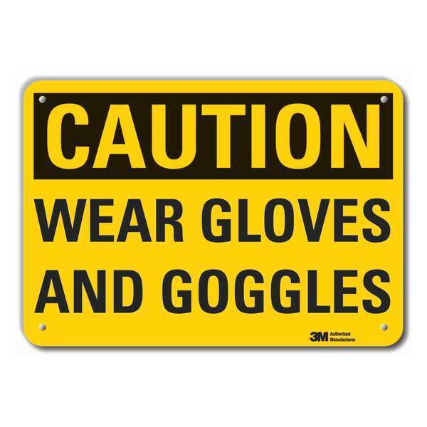 Caution Sign, 10 in. H, Aluminum