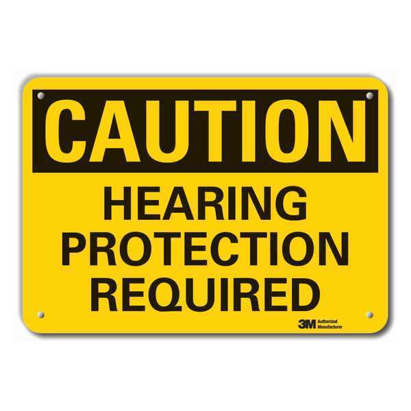 Caution Sign, 7 in. H, Aluminum, LCU3-0306-RA_10x7