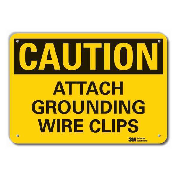 Caution Sign, 7 in. H, Aluminum, LCU3-0307-RA_10x7