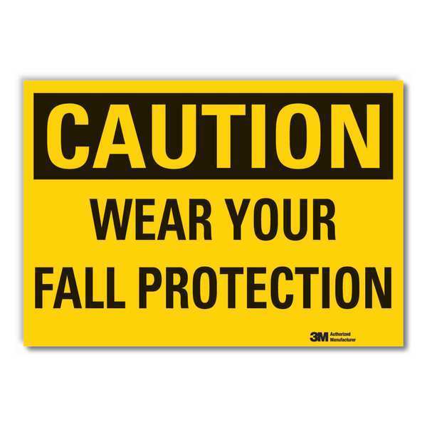 Caution Sign, 10 in. H, Vinyl