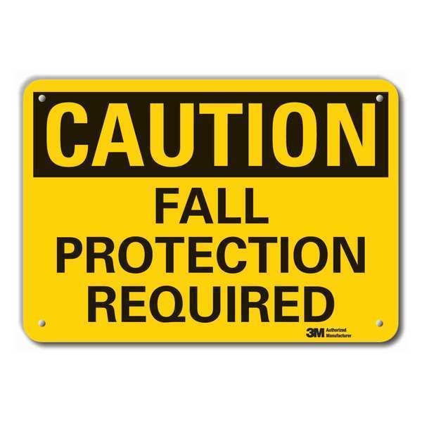 Caution Sign, 10 in. H, Aluminum