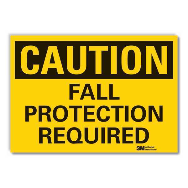Caution Sign, 3-1/2 in. H, Vinyl