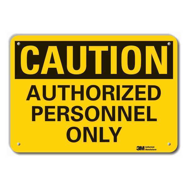 Caution Sign, 7 in H, 10 in W, Plastic, Vertical Rectangle, English, LCU3-0299-NP_10x7