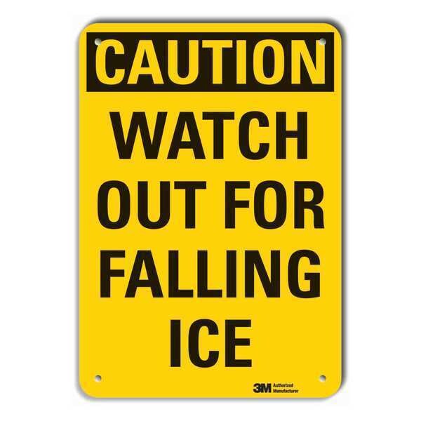 Caution Sign, 14 in H, 10 in W, Plastic, Vertical Rectangle, English, LCU3-0302-NP_10x14