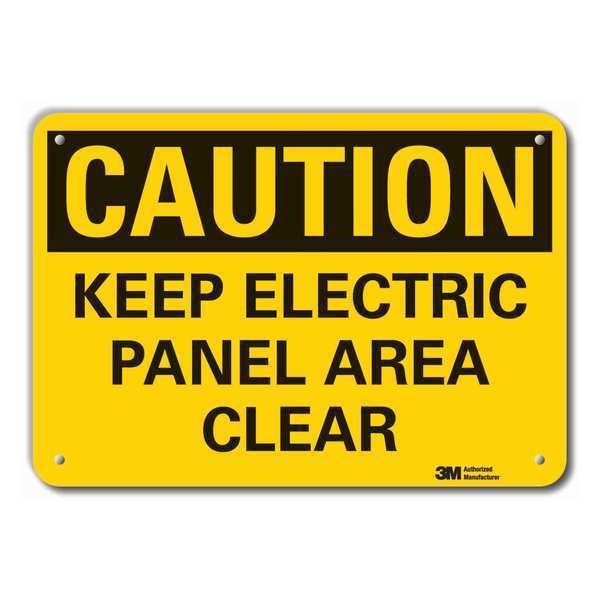 Caution Sign, 10 in H, Aluminum, LCU3-0324-RA_14x10