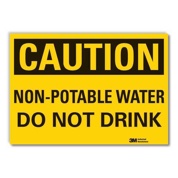 Caution Sign, 3-1/2 in. H, Vinyl, LCU3-0325-RD_5x3.5