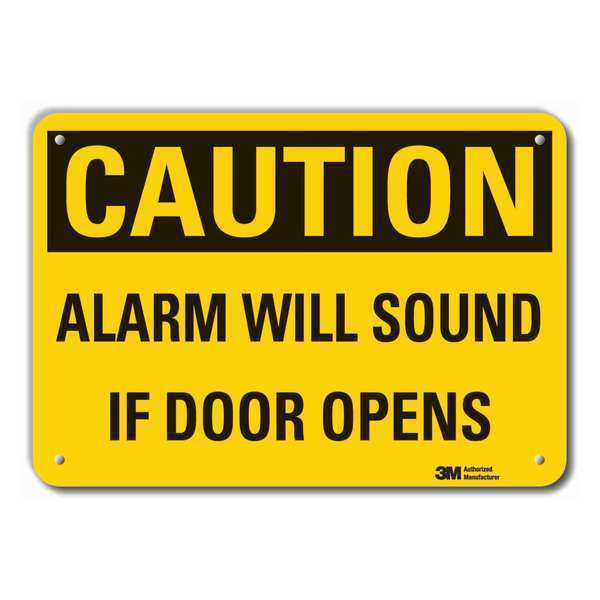 Caution Sign, 7 in H, 10 in W, Plastic, Vertical Rectangle, English, LCU3-0326-NP_10x7