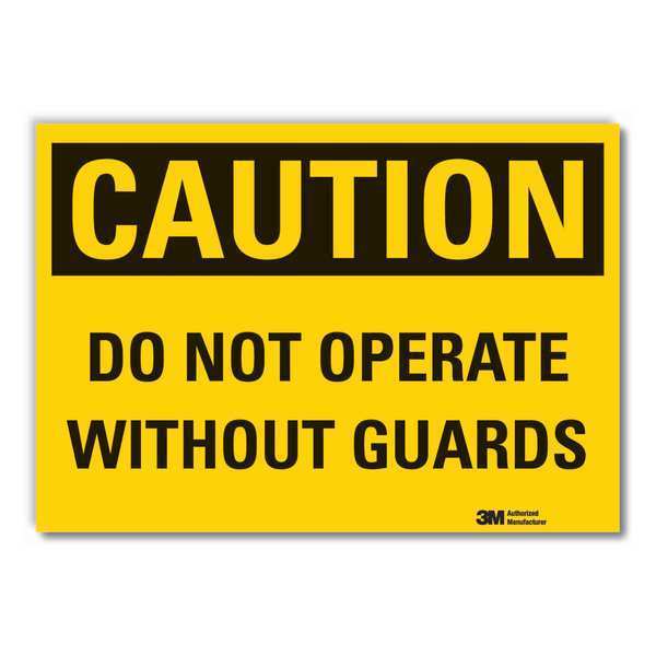 Caution Sign, 7 in Height, 10 in Width, Non-PVC Polymer, Vertical Rectangle, English