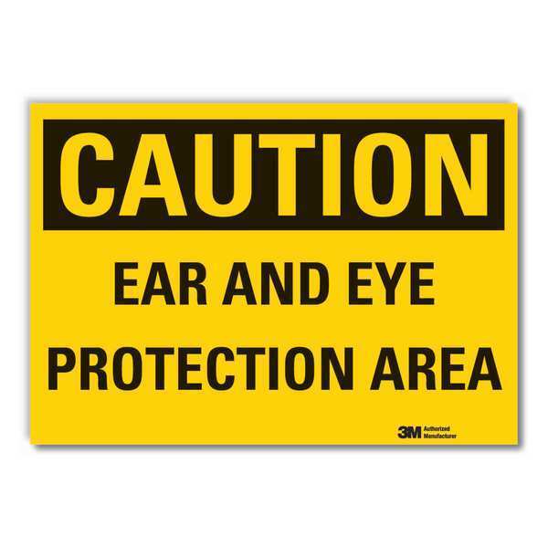 Caution Sign, 7 in. H, Vinyl, LCU3-0308-RD_10x7