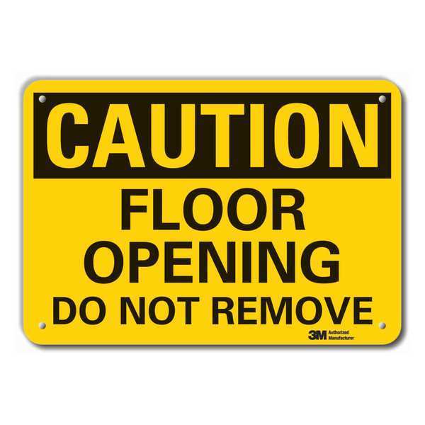 Caution Sign, 7 in. H, Aluminum, LCU3-0310-RA_10x7
