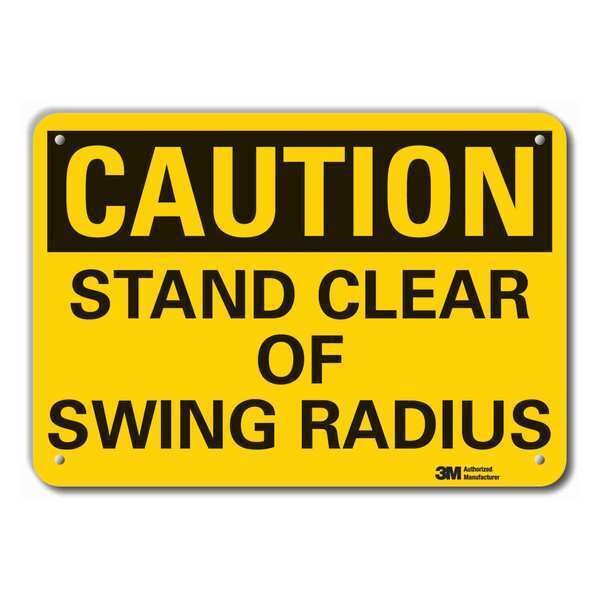 Caution Sign, 7 in Height, 10 in Width, Plastic, Vertical Rectangle, English