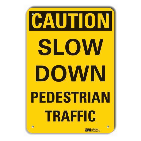 Caution Sign, 10 in H, 7 in W, Plastic, Horizontal Rectangle, English, LCU3-0313-NP_7x10