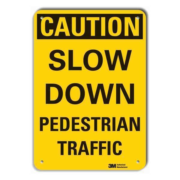 Caution Sign, 10 in H, 14 in W, Aluminum, Horizontal Rectangle, English, LCU3-0313-RA_14x10