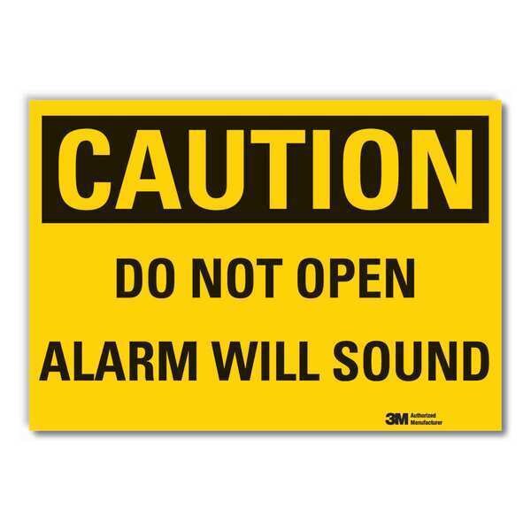 Caution Sign, 10 in. H, Vinyl, Do Not Open
