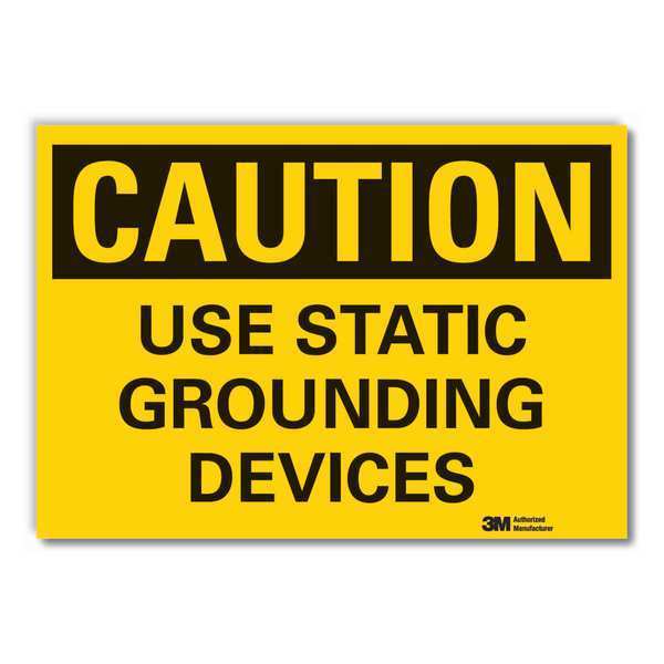 Caution Sign, 10 in. H, Vinyl, LCU3-0317-RD_14x10