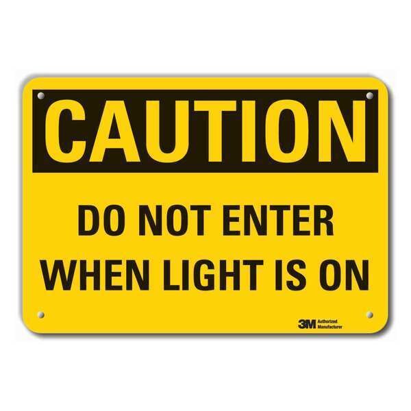 Reflective  Personal Safety Caution Sign, 7 in Height, 10 in Width, Aluminum, Vertical Rectangle