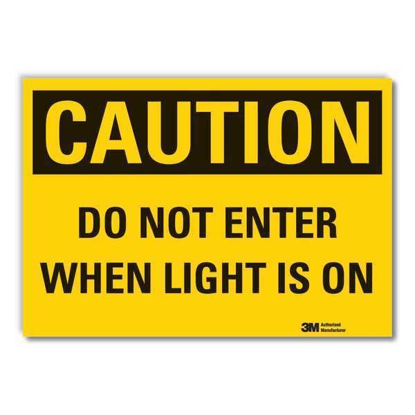 Personal Safety Caution Reflective Label, 7 in Height, 10 in Width, Reflective Sheeting, English