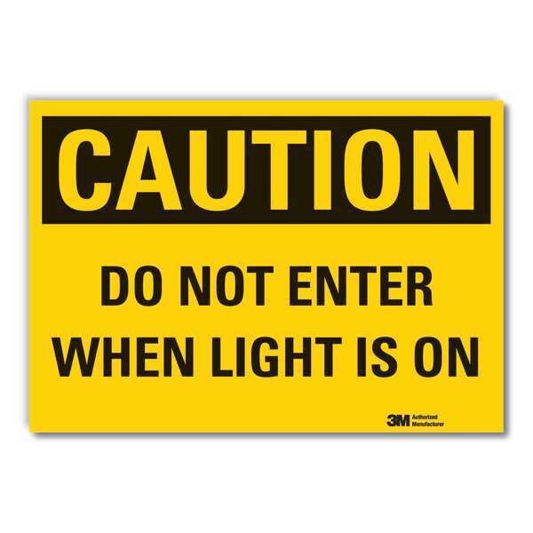 Personal Safety Caution Reflective Label, 10 in Height, 14 in Width, Reflective Sheeting, English