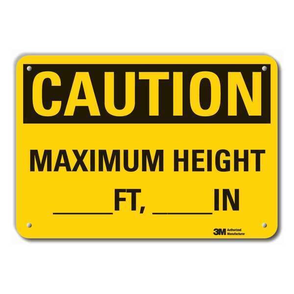 Caution Sign, 10 in H, Aluminum, LCU3-0321-RA_14x10