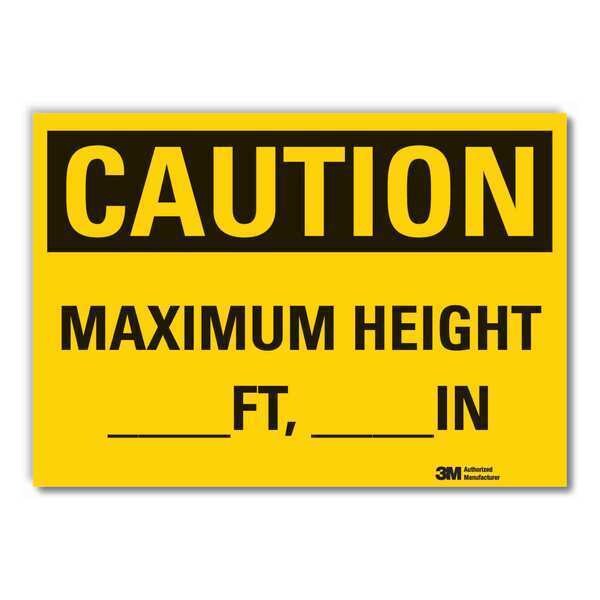 Caution Sign, 10 in. H, Vinyl, LCU3-0321-RD_14x10