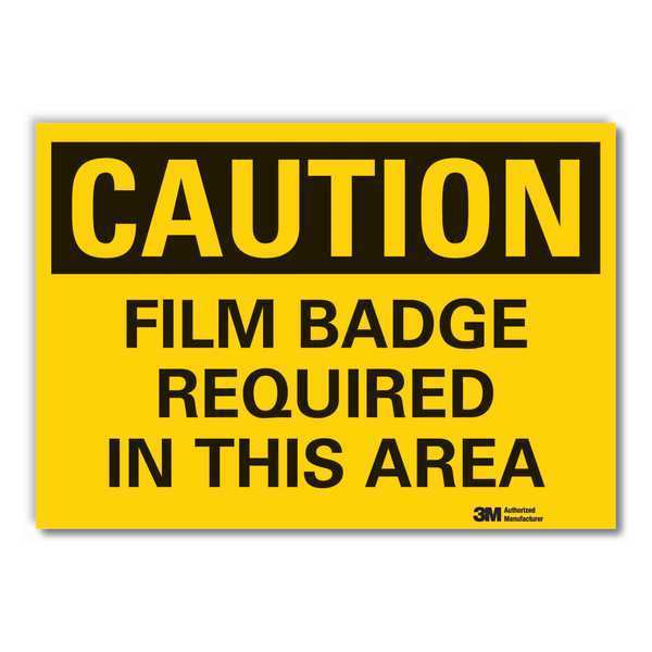 Caution Sign, 10 in H, 14 in W, Non-PVC Polymer, Horizontal Rectangle, LCU3-0340-ED_14x10
