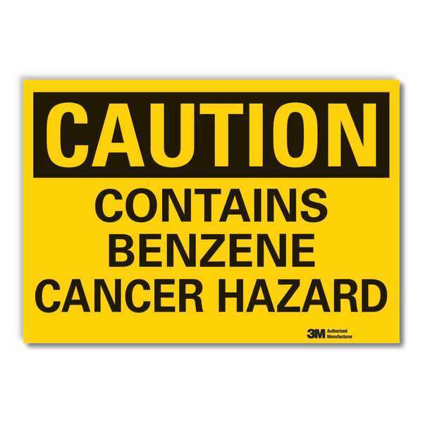 Caution Sign, 7 in H, 10 in W, Non-PVC Polymer, Vertical Rectangle, English, LCU3-0327-ED_10x7
