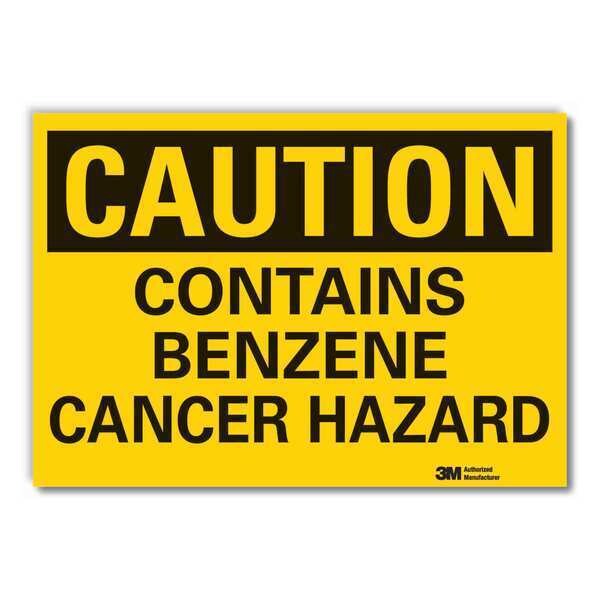 Caution Sign, 10 in H, 14 in W, Non-PVC Polymer, Horizontal Rectangle, English, LCU3-0327-ED_14x10