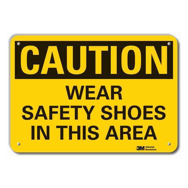 Caution Sign, 7 in. H, Aluminum, LCU3-0330-RA_10x7